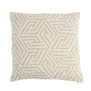 Kussen 45x45 cm VEVEY beige+crème veren gevuld