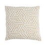 Kussen 45x45 cm VEVEY beige+crème veren gevuld