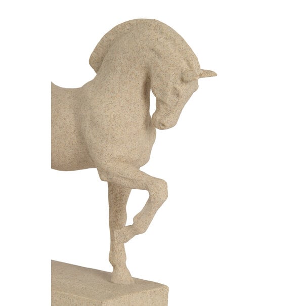 Light en Living Ornament 31x10x29 cm HORSE zand