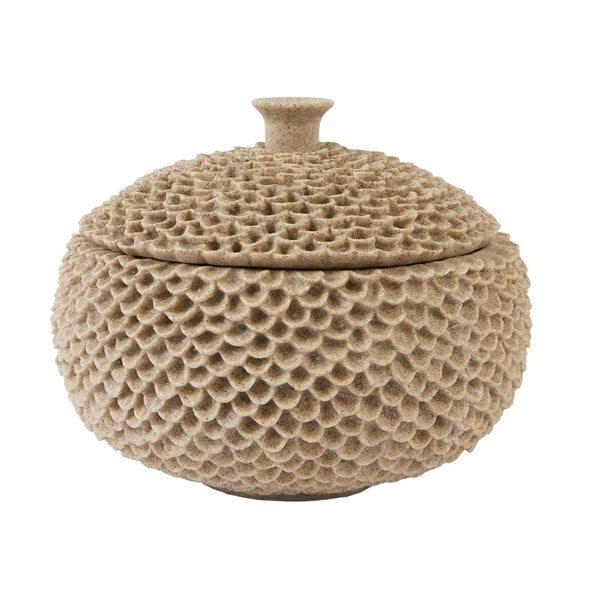 Light en Living Deco box Ø19,5x16,5 cm COLDROS zand
