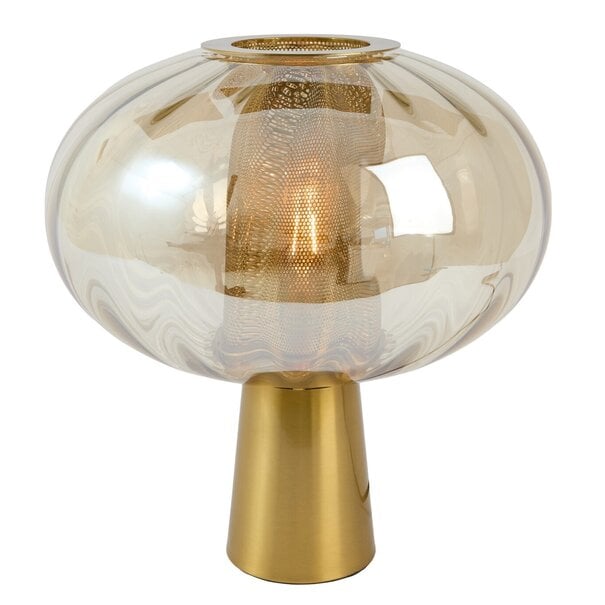 Light en Living Tafellamp Ø35x38 cm MINDELO glas amber+goud
