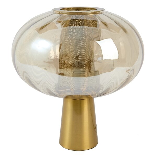 Light en Living Tafellamp Ø35x38 cm MINDELO glas amber+goud