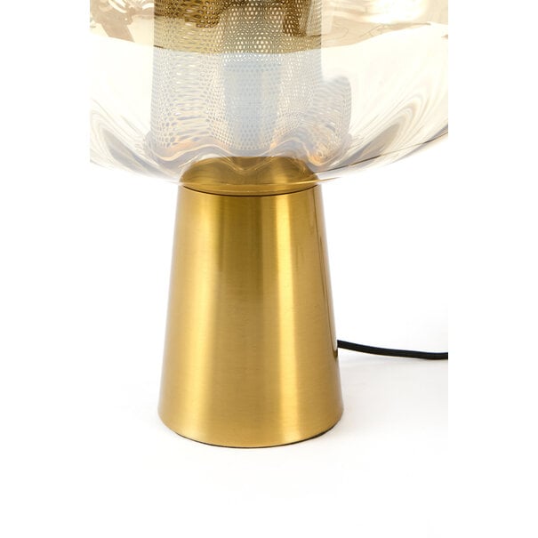 Light en Living Tafellamp Ø35x38 cm MINDELO glas amber+goud