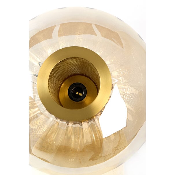 Light en Living Tafellamp Ø35x38 cm MINDELO glas amber+goud