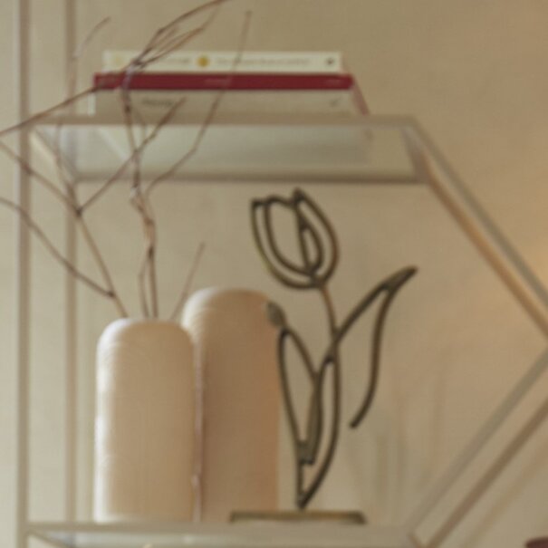 Light en Living Ornament op voet 24x8,5x45 cm TULIPANU antiek brons