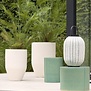 Pot deco S/3 Ø30x46+Ø40x55+Ø52x71 cm SIROLO crème