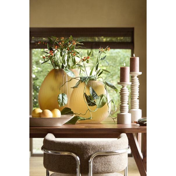 Light en Living Vaas 43x16x43 cm SANTINO glas mat amber