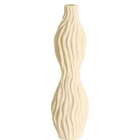 Vaas deco 21,5x21x76 cm VANIA keramiek crème