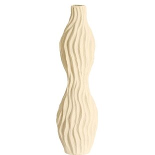 Vaas deco 21,5x21x76 cm VANIA keramiek crème