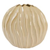 Vaas deco 41x20x42 cm PODURI keramiek licht bruin