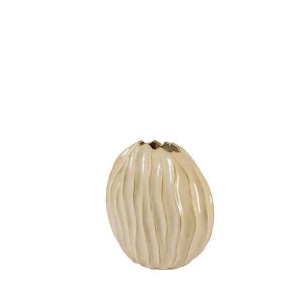 Light en Living Vaas deco 41x20x42 cm PODURI keramiek licht bruin