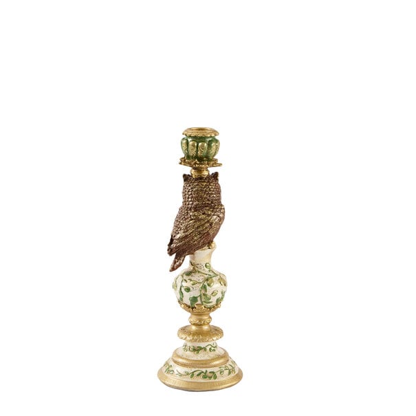 Light en Living Kandelaar Ø9x26 cm OWL groen+goud