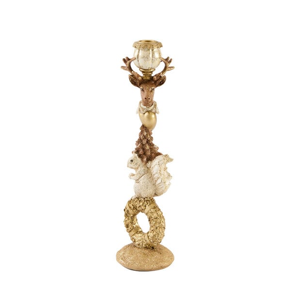 Light en Living Kandelaar 9,5x9x33 cm CERVINA zand+goud
