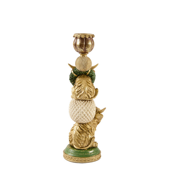 Light en Living Kandelaar 12x9,5x30,5 cm BULL goud+crème