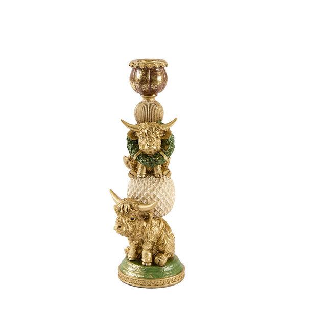 Light en Living Kandelaar 12x9,5x30,5 cm BULL goud+crème
