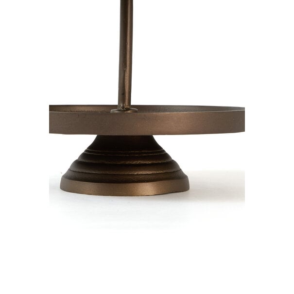 Light en Living Etagère 2 laags Ø24x37 cm LUTEK mat bruin-brons