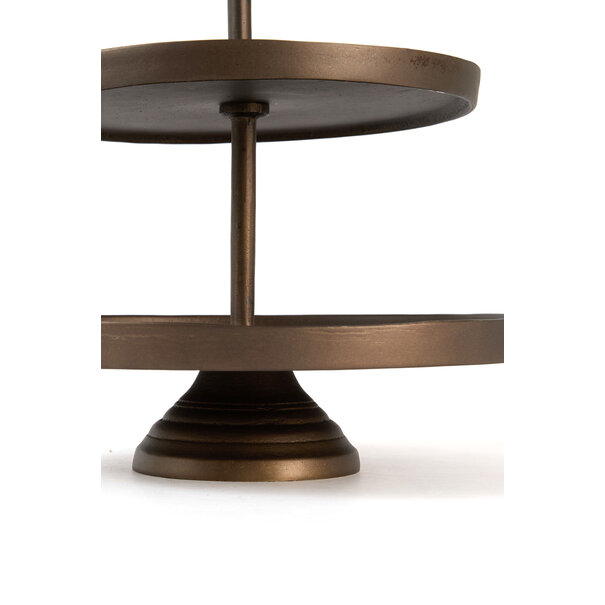 Light en Living Etagère 3 laags Ø32x48 cm LUTEK mat bruin-brons