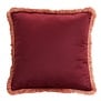 Kussen 45x45 cm LIENA velvet bordeaux-licht roze