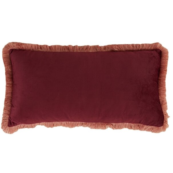 Light en Living Kussen 60x30 cm LIENA velvet bordeaux-licht roze