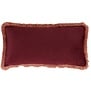 Kussen 60x30 cm LIENA velvet bordeaux-licht roze