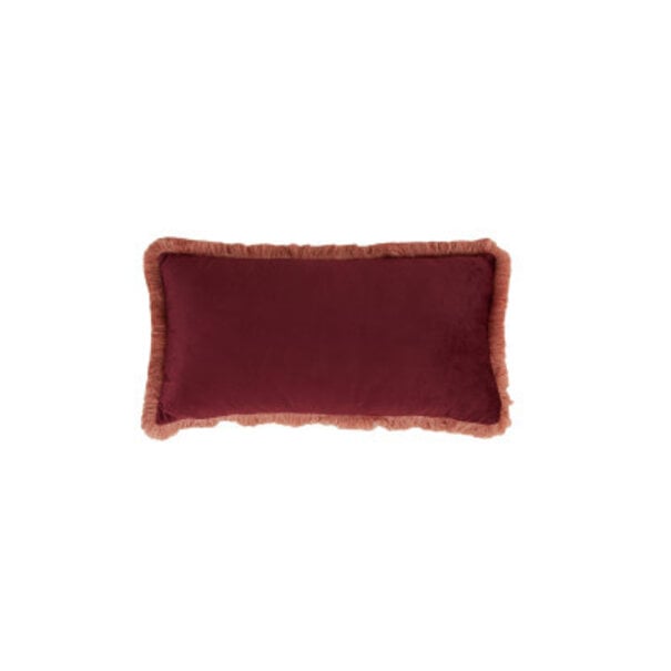 Light en Living Kussen 60x30 cm LIENA velvet bordeaux-licht roze