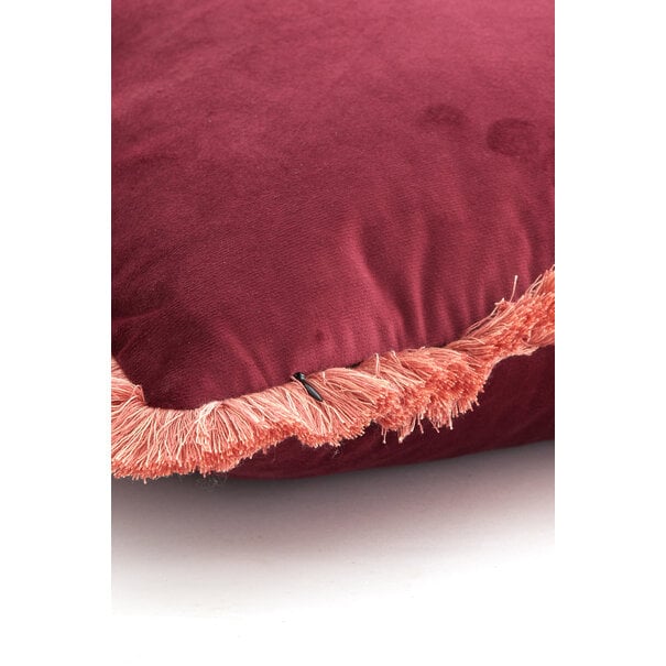 Light en Living Kussen 60x30 cm LIENA velvet bordeaux-licht roze