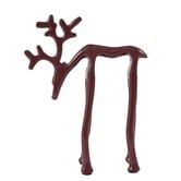Ornament 15x6x20 cm DEER glans bordeaux