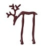 Ornament 15x6x20 cm DEER glans bordeaux