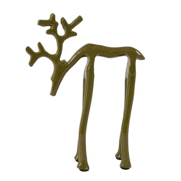 Light en Living Ornament 15x6x20 cm DEER glans olijf groen
