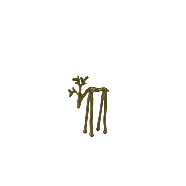 Light en Living Ornament 15x6x20 cm DEER glans olijf groen