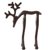 Ornament 15x6x20 cm DEER glans aubergine