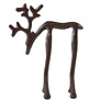 Ornament 15x6x20 cm DEER glans aubergine