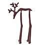 Ornament 15x6x25 cm DEER glans bordeaux