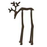 Ornament 15x6x25 cm DEER mat bruin-brons