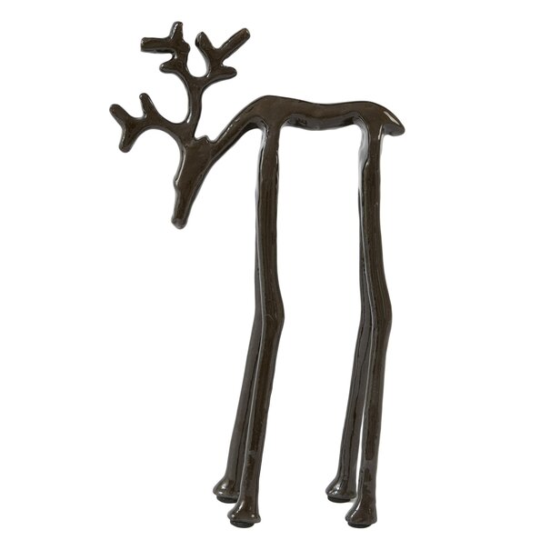 Light en Living Ornament 15x6x25 cm DEER glans bruin-brons