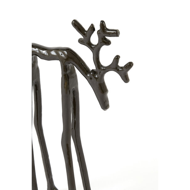 Light en Living Ornament 15x6x25 cm DEER glans bruin-brons