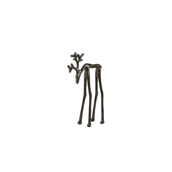Light en Living Ornament 15x6x25 cm DEER glans bruin-brons