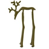 Ornament 15x6x25 cm DEER glans olijf groen