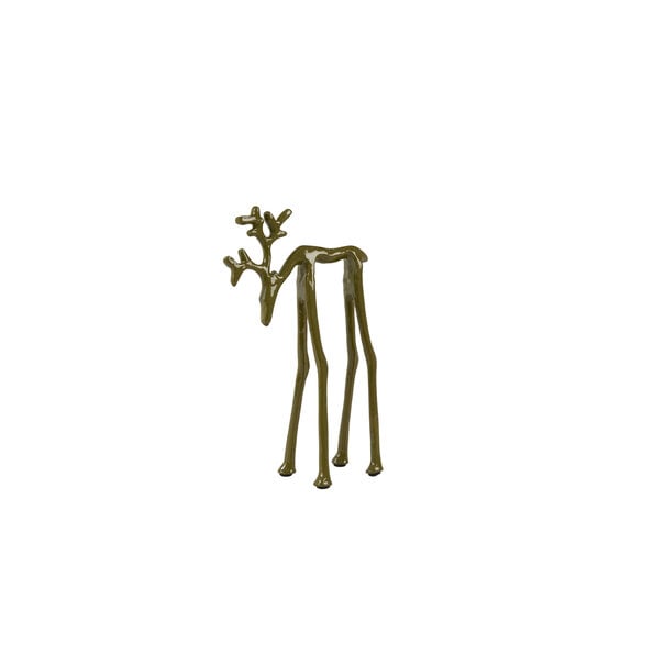 Light en Living Ornament 15x6x25 cm DEER glans olijf groen