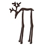 Ornament 15x6x25 cm DEER glans aubergine