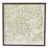 Wandornament 80x4x80 cm XELHU crème+donker bruin