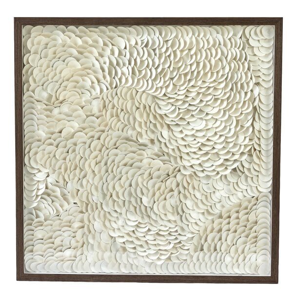 Light en Living Wandornament 80x4x80 cm XELHU crème+donker bruin