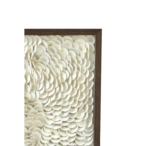 Light en Living Wandornament 80x4x80 cm XELHU crème+donker bruin