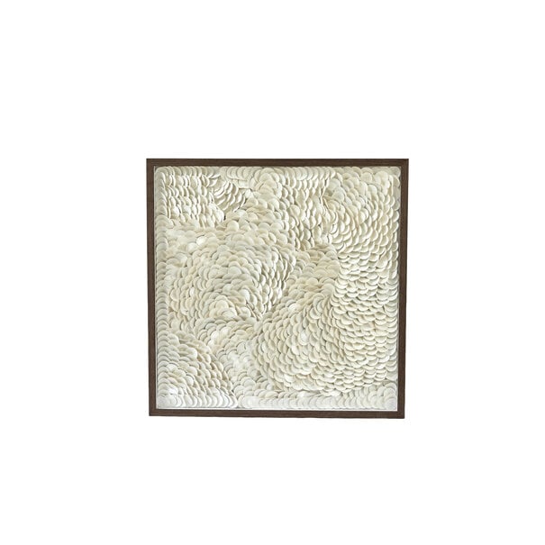 Light en Living Wandornament 80x4x80 cm XELHU crème+donker bruin
