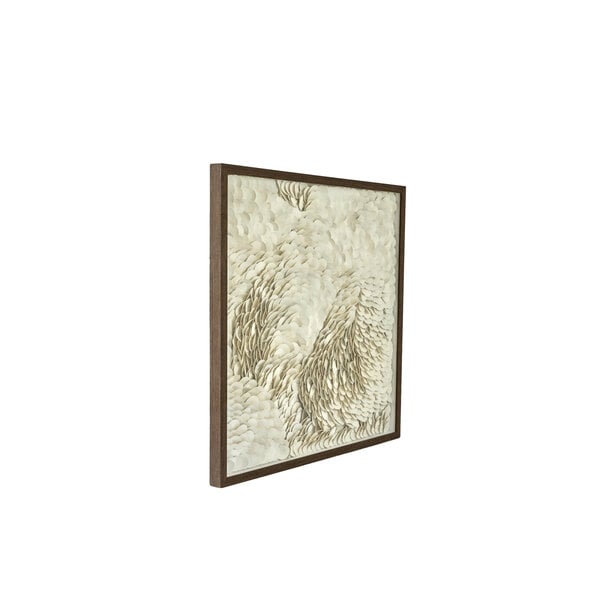 Light en Living Wandornament 80x4x80 cm XELHU crème+donker bruin