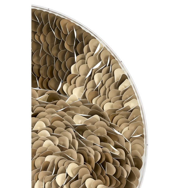 Light en Living Wandornament Ø80x6 cm YAXUNA crème-bruin+helder
