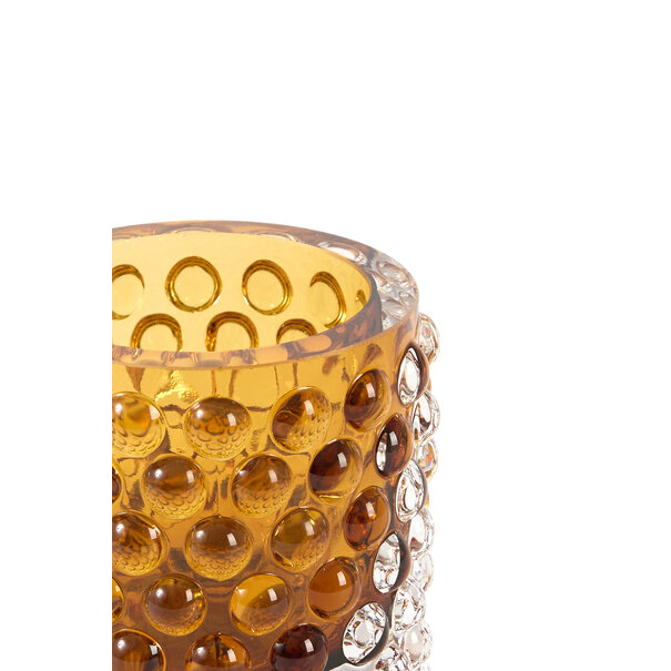 Light en Living Theelicht Ø10x9,5 cm SUSURRO glas amber