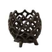 Theelicht Ø10x10 cm GUBANI mat bruin-brons