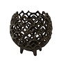 Theelicht Ø15x14,5 cm GUBANI mat bruin-brons