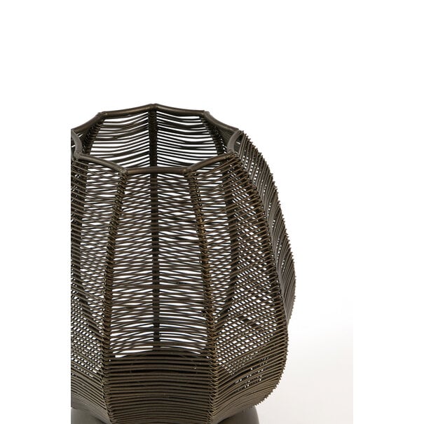 Light en Living Windlicht Ø18,5x24 cm SAMRET mat bruins-brons